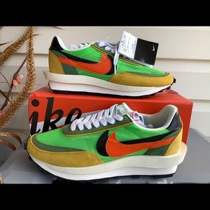 Nike X SACAI LDWAFFLE Green Gusto Men Size 10.5
